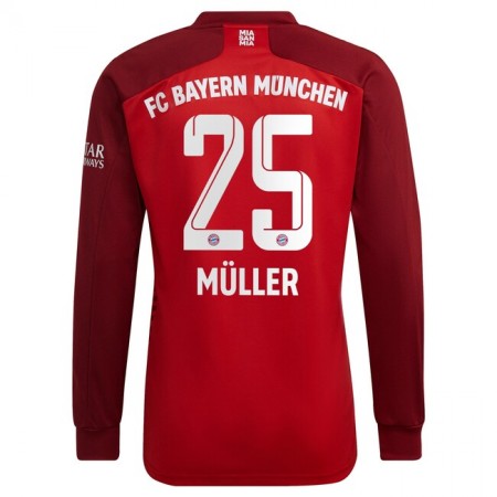Divisa di Calcio Bayern Monaco Thomas Muller 25 Prima 2021/2022 Manica Lunga